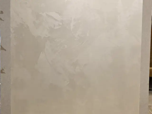 Bianco microcement finish sample panel
