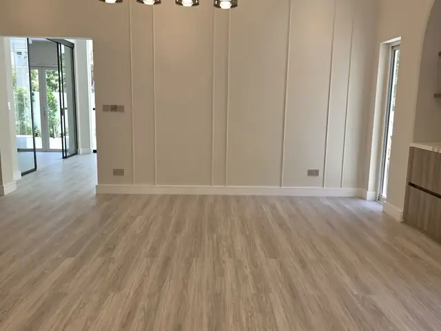 Living room flooring and lighting fit-out