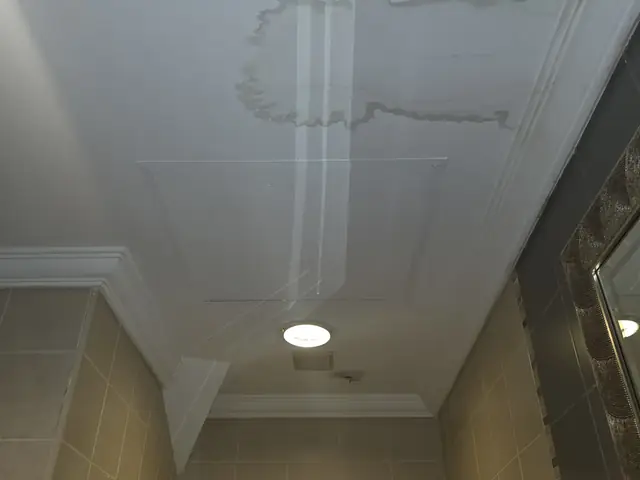 Ceiling water damage identified before repair, Deema villa renovation in Dubai