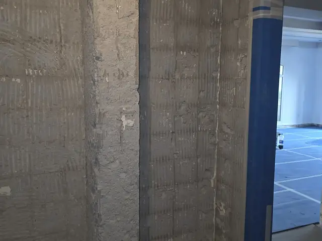 Structural wall preparation before finishing, Deema villa renovation in Dubai