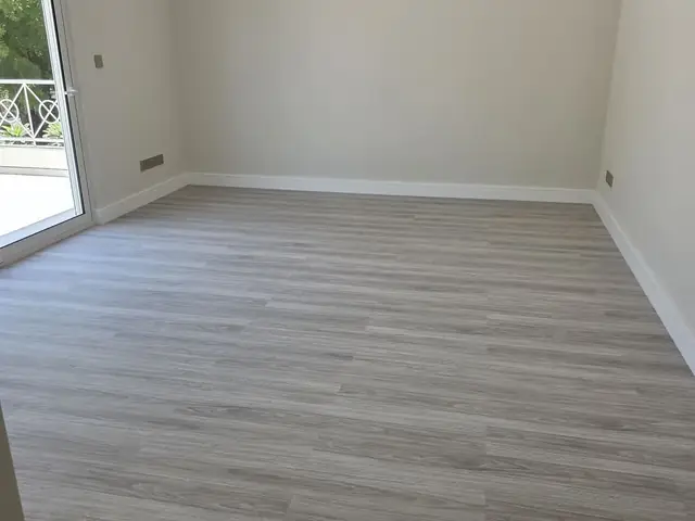 New vinyl flooring installation, villa room
