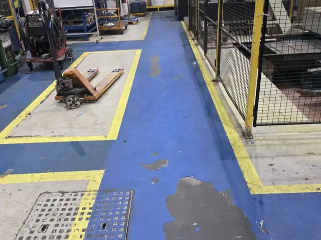 Factory floor maintenance and resurfacing work
