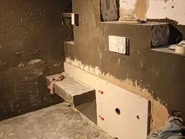 Bathroom plumbing rough-in and wall preparation