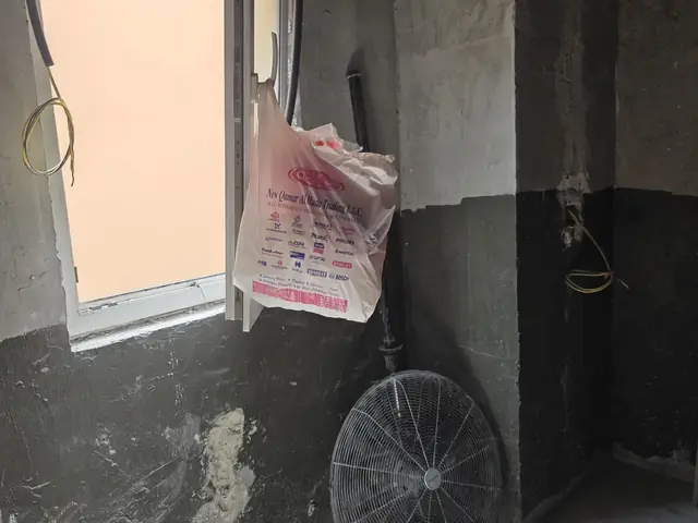 Room preparation with building materials before finishing