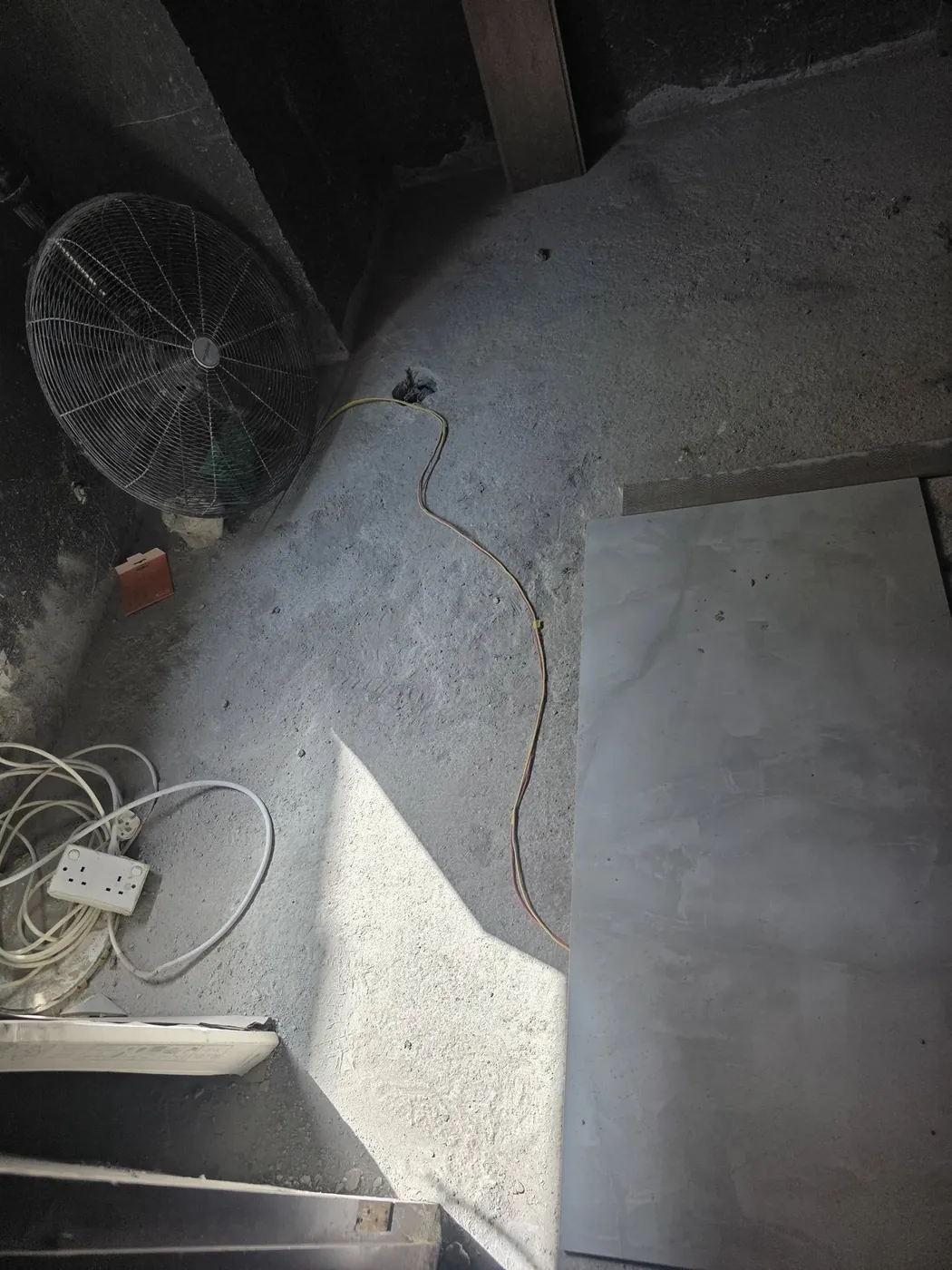 Room preparation with electrical rough-in