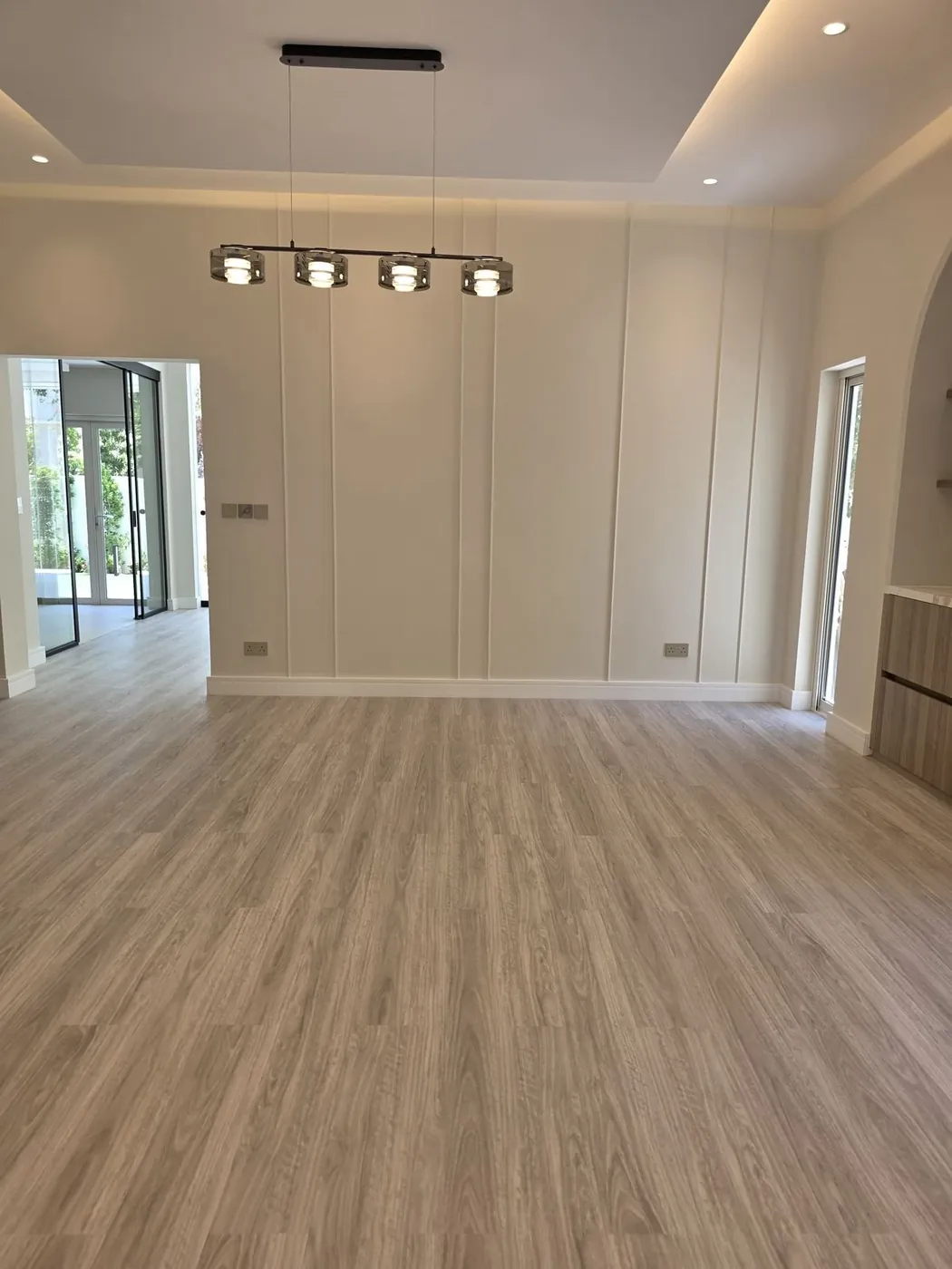 Living room flooring and lighting fit-out