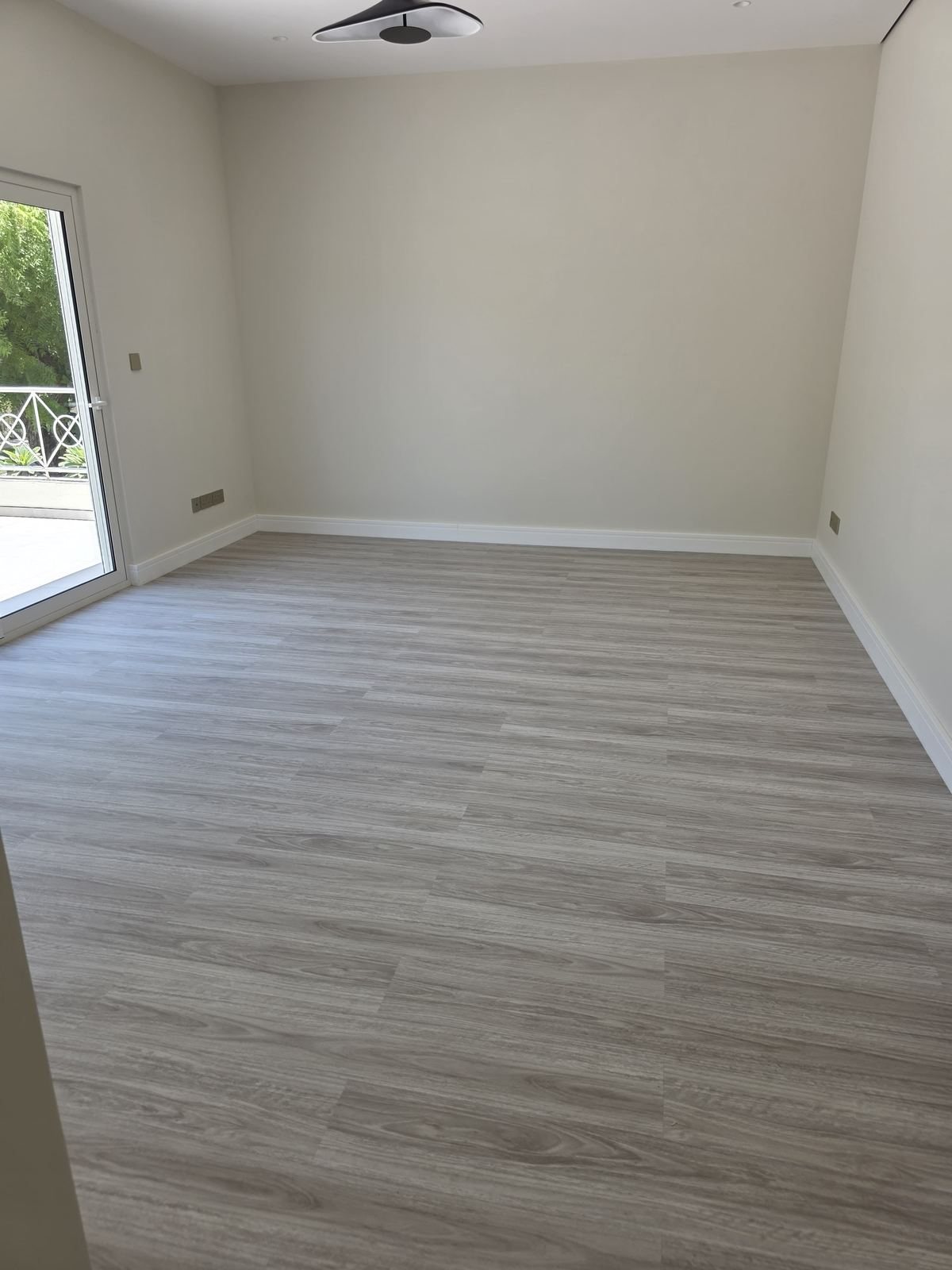 New vinyl flooring installation, villa room