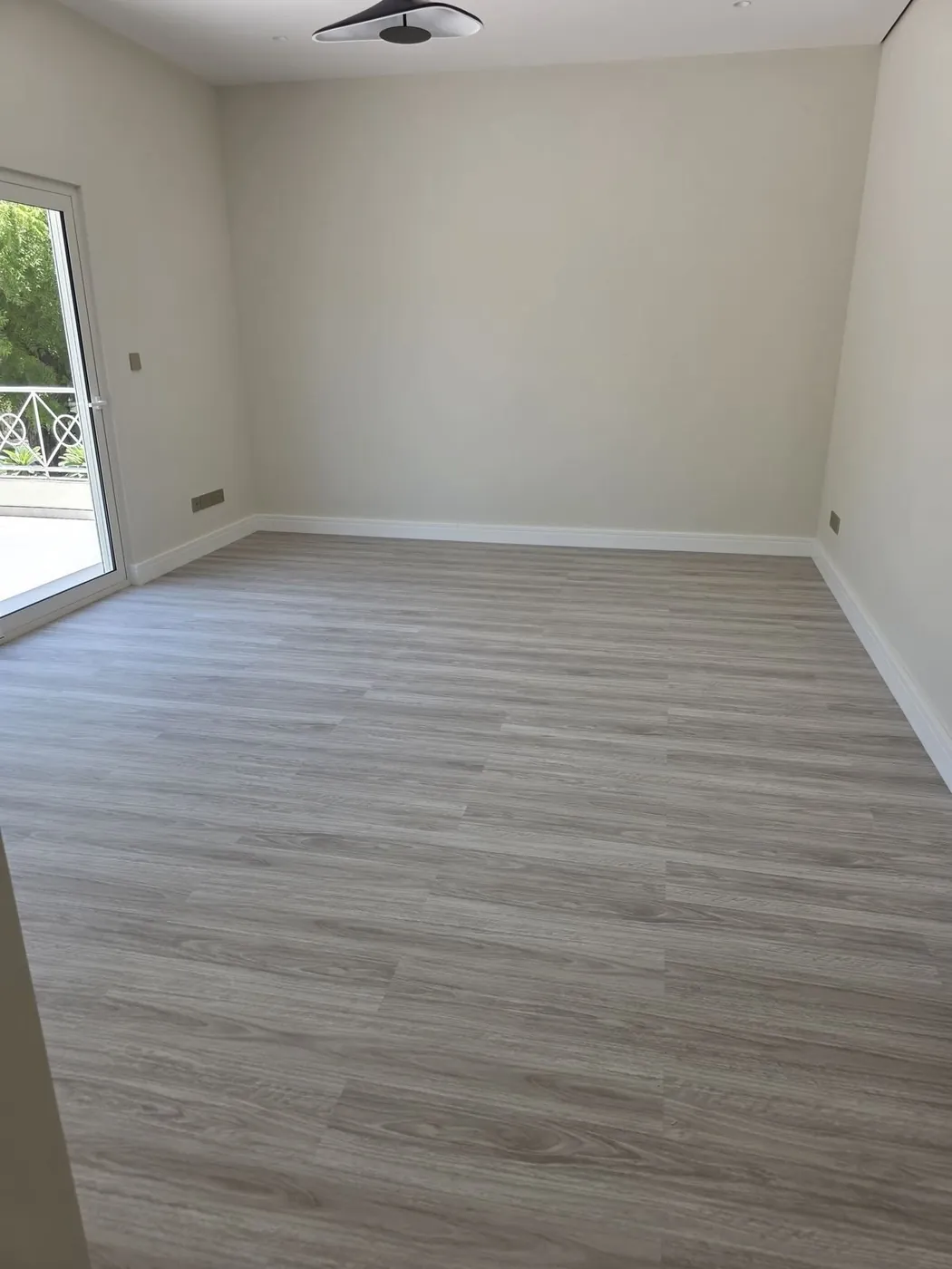 New vinyl flooring installation, villa room