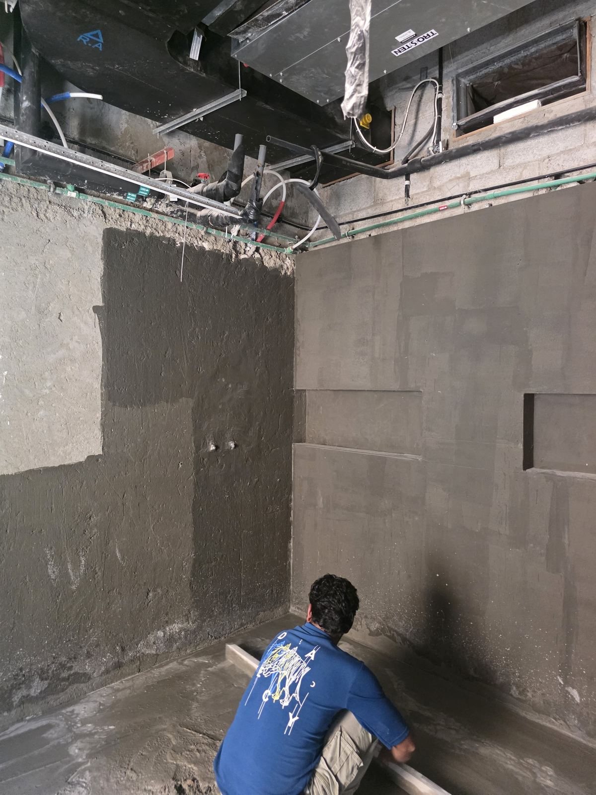 Concrete steel framing for renovation project