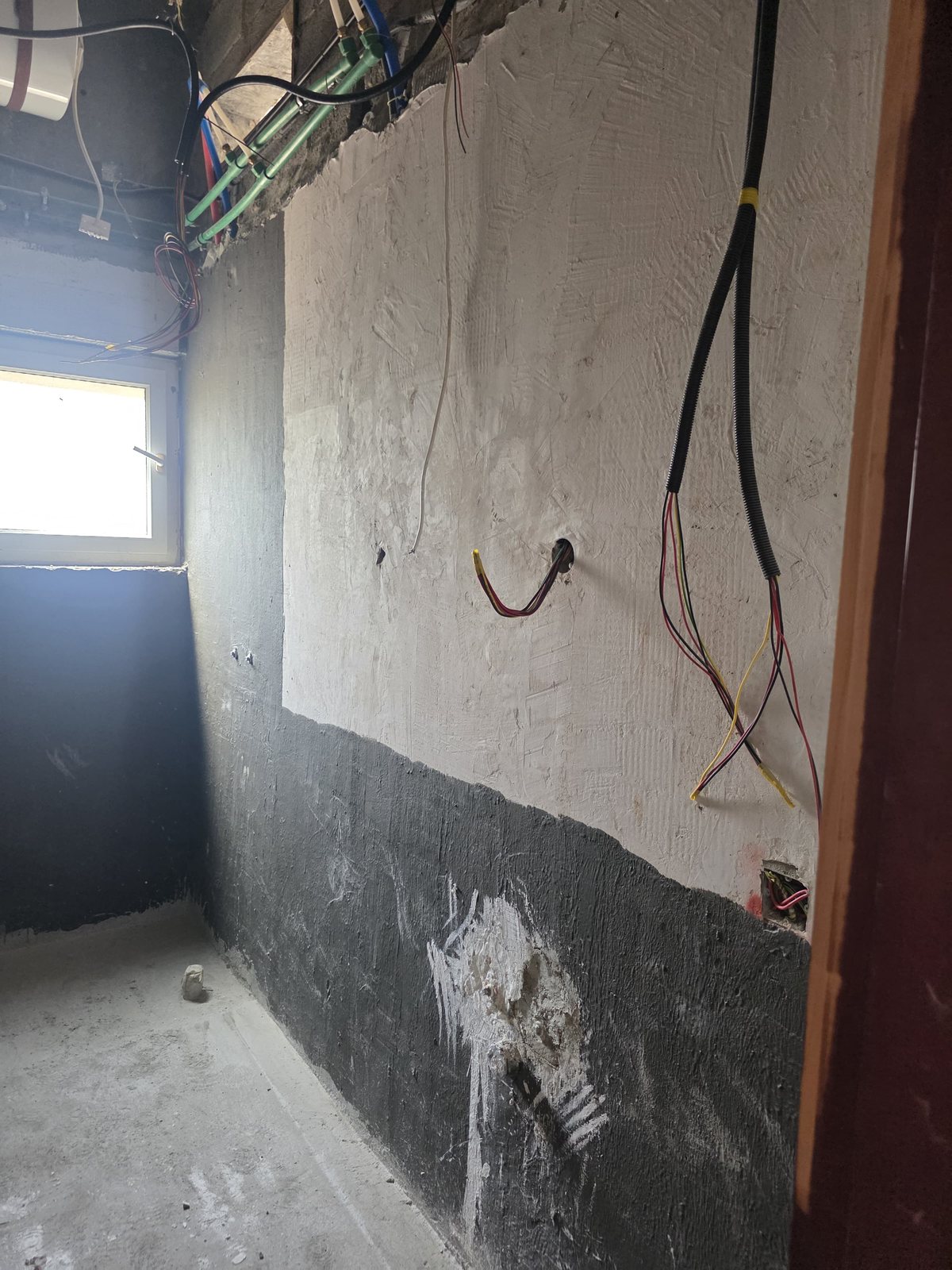Waterproofed wall and window rough-in
