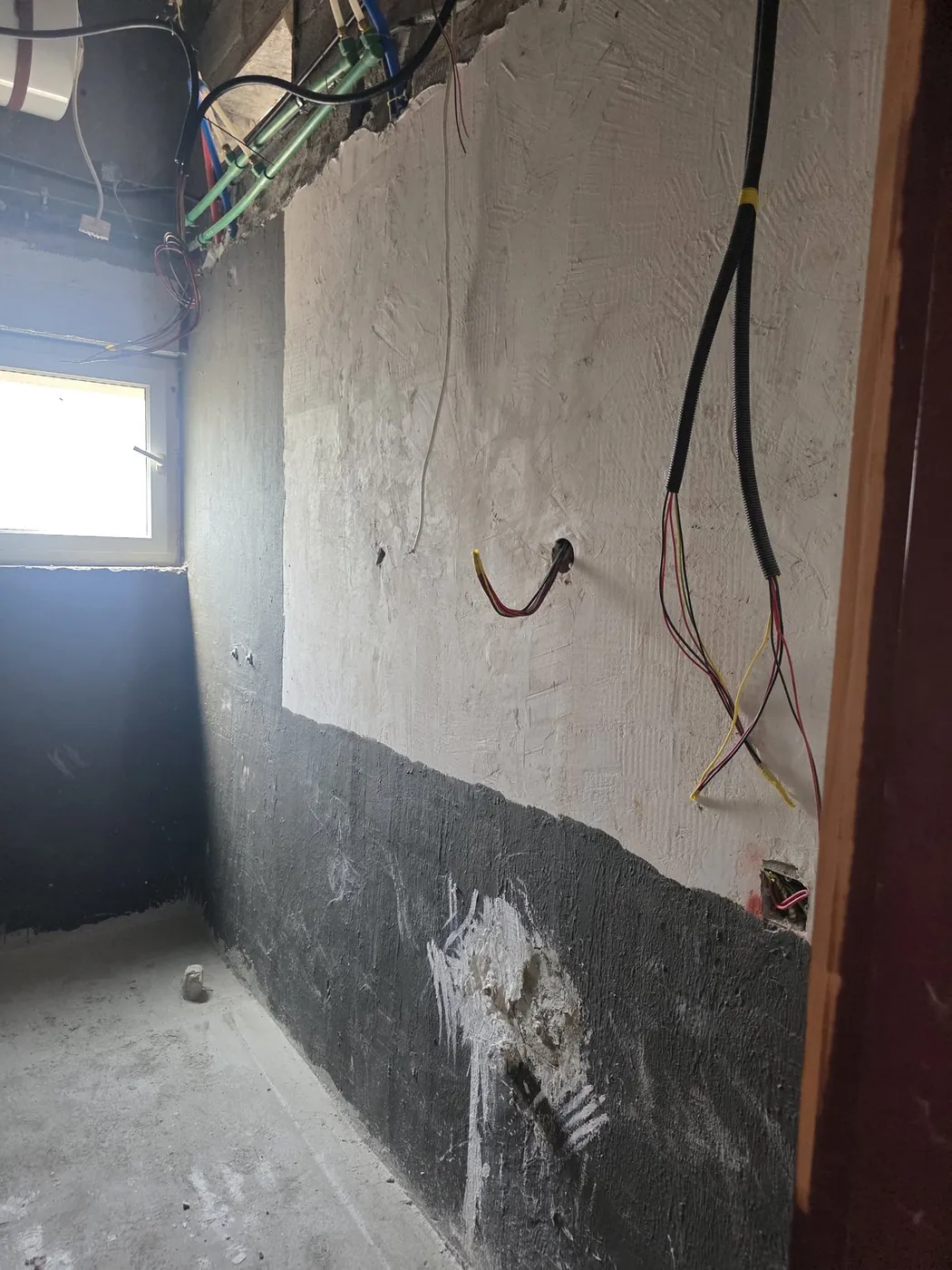 Waterproofed wall and window rough-in